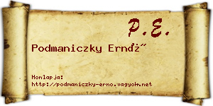 Podmaniczky Ernő névjegykártya